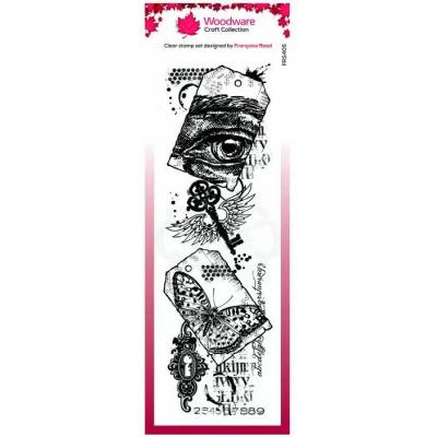 Creative Expressions Woodware Clear Stamp - Tags Collage